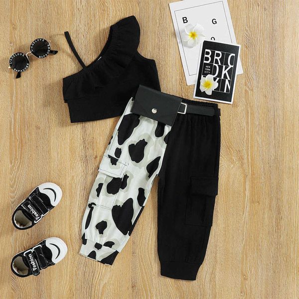 clothing sets baby girl outfit summer new sling slanted shoulder sleeveless solid vest leopard print stitching trousers twopiece suit y, White
clothing sets baby girl outfit summer new sling slanted shoulder sleeveless solid vest leopard print stitching trousers twopiece suit y, White