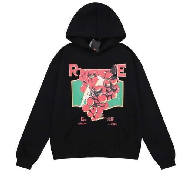 rhudes men designer hoodie sweatshirt correct version of the print niche mens hoody tide washed made old vintage american high street hoodie, Black
rhudes men designer hoodie sweatshirt correct version of the print niche mens hoody tide washed made old vintage american high street hoodie, Black