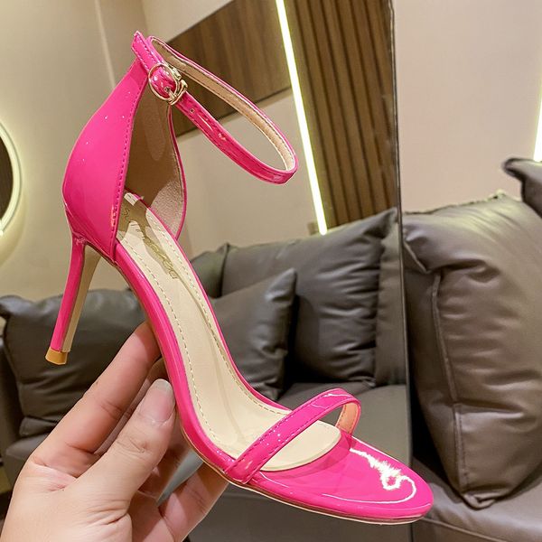 sandals 18 color patent leather women summer shoes ladies fashion stiletto ankle strap office high heels blue red pink o0028 230213, Black
sandals 18 color patent leather women summer shoes ladies fashion stiletto ankle strap office high heels blue red pink o0028 230213, Black