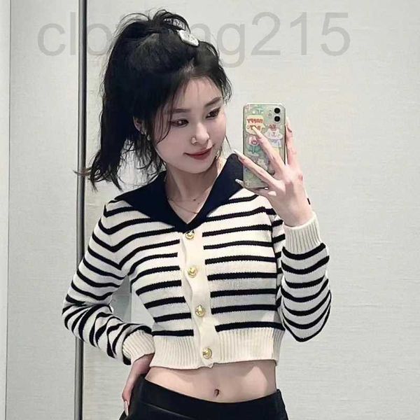 women's knits & tees designer miu family knitted stripe navy collar single breasted short cardigan women's sweet age reducing coat, White
women's knits & tees designer miu family knitted stripe navy collar single breasted short cardigan women's sweet age reducing coat, White