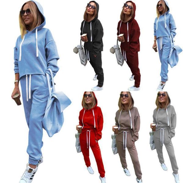 stylish hooded tracksuits crop sweatshirt and jogging 2 piece set pullover loose plus size tracksuits for women, Gray
stylish hooded tracksuits crop sweatshirt and jogging 2 piece set pullover loose plus size tracksuits for women, Gray