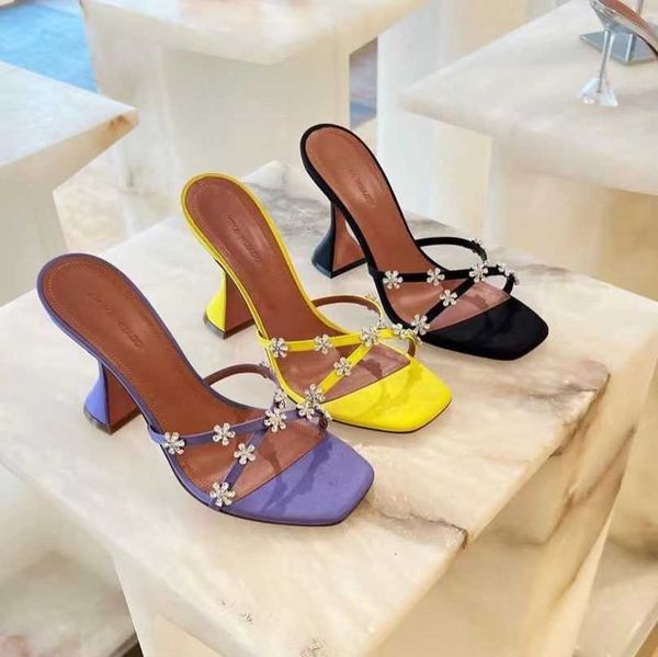amina muaddi begum women's high heel sandals real silk crystal embellished strap slippers mules shoes rhinestone spool heel women heels, Black
amina muaddi begum women's high heel sandals real silk crystal embellished strap slippers mules shoes rhinestone spool heel women heels, Black
