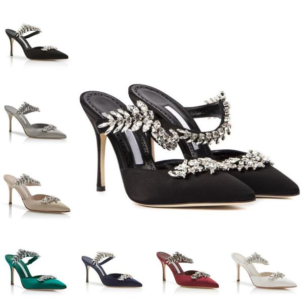 elegant design lurum satin sandals shoes women crystal embellished strap stiletto high heel mules lady walking slip on slippers with box, Black
elegant design lurum satin sandals shoes women crystal embellished strap stiletto high heel mules lady walking slip on slippers with box, Black