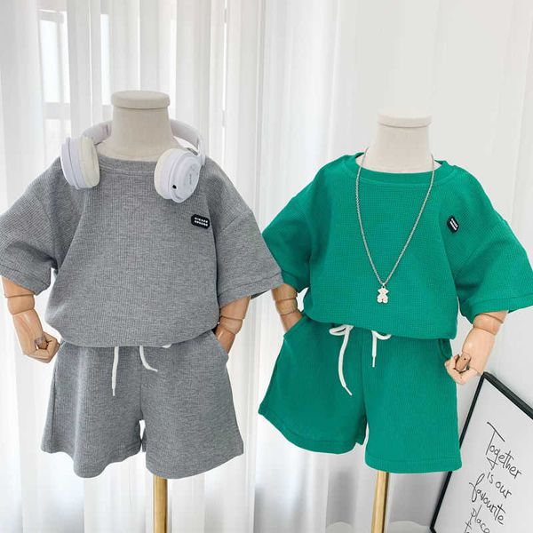 clothing sets year old children's suit new baby solid color letter short sleeve shorts clothes boys and girls loose casual sportswear, White
clothing sets year old children's suit new baby solid color letter short sleeve shorts clothes boys and girls loose casual sportswear, White