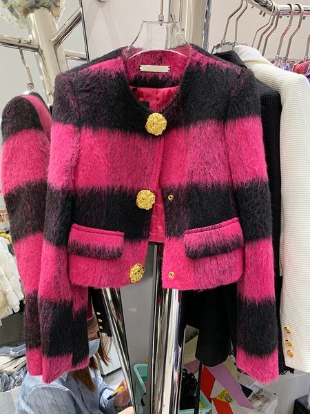 women s jackets high street est f w 2023 designer fashion women contrast single breasted wool short jacket 230213, Black;brown
women s jackets high street est f w 2023 designer fashion women contrast single breasted wool short jacket 230213, Black;brown