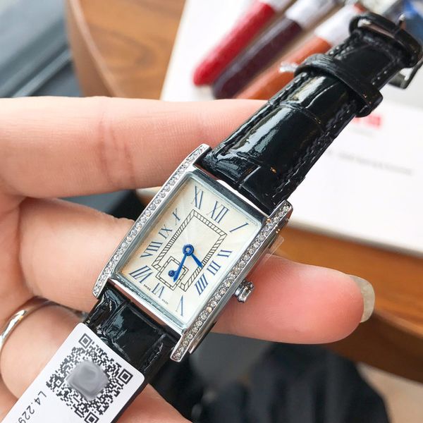 luxury womens rectangle watches brand diamond designer fashion lady watch leather strap quartz wristwatches for women christmas mother', Slivery;brown
luxury womens rectangle watches brand diamond designer fashion lady watch leather strap quartz wristwatches for women christmas mother', Slivery;brown