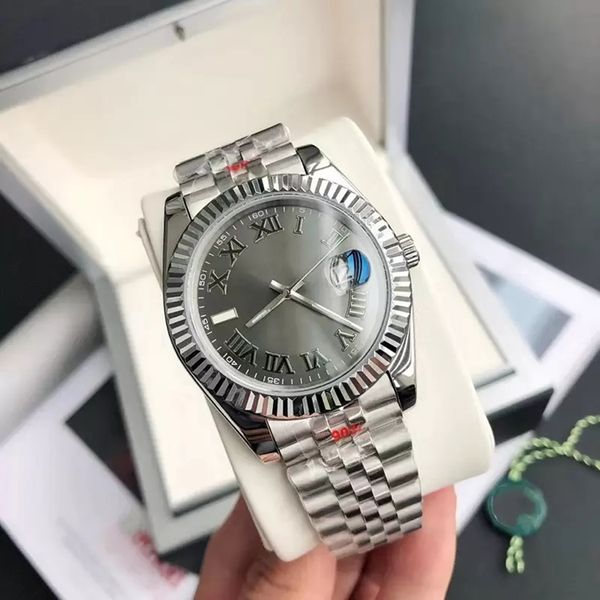 with original box mens watches automatic mechanical movement watch silver wristwatch 41mm steel strap life waterproof gift wristwatches for, Slivery;brown
with original box mens watches automatic mechanical movement watch silver wristwatch 41mm steel strap life waterproof gift wristwatches for, Slivery;brown