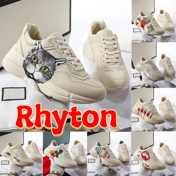 with box designer sneakers ggity shoes men rhyton casual shoes designer chunky leather sneaker red tennis logo split mouse rainbow glitte ay, Black
with box designer sneakers ggity shoes men rhyton casual shoes designer chunky leather sneaker red tennis logo split mouse rainbow glitte ay, Black
