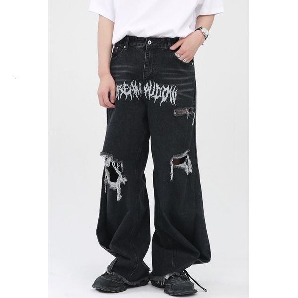 men's jeans streetwear men hip hop loose straight cylinder letter printing casual pants versatile comfortable autumn and winter female, Blue
men's jeans streetwear men hip hop loose straight cylinder letter printing casual pants versatile comfortable autumn and winter female, Blue