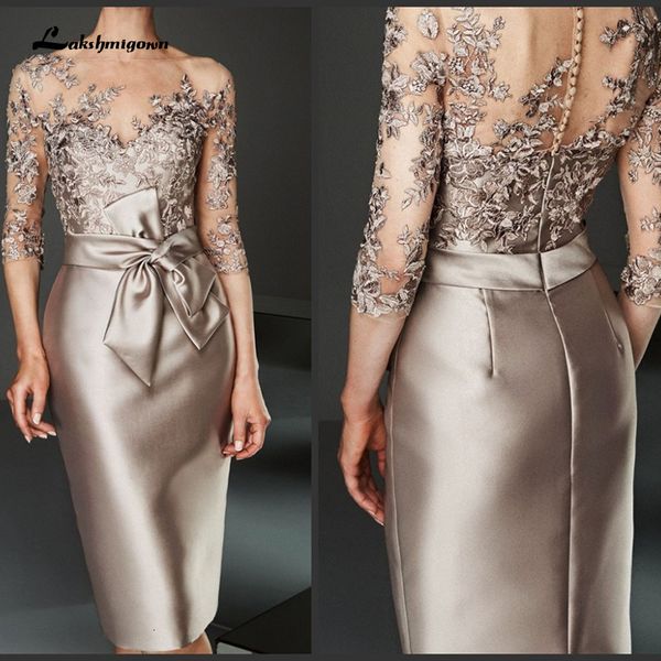 casual dresses silver champagne short knee length lace mother of the bride three quarter sleeves formal wedding guest gown 230213, Black;gray
casual dresses silver champagne short knee length lace mother of the bride three quarter sleeves formal wedding guest gown 230213, Black;gray