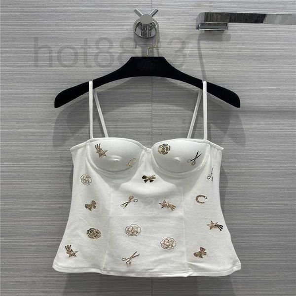 women's tanks & camis women summer tee designer t-shirt with beads milan runway tank crop t shirt clothing high end short bodycon lette, White
women's tanks & camis women summer tee designer t-shirt with beads milan runway tank crop t shirt clothing high end short bodycon lette, White