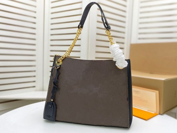2023 chain tote bag cowhide shoulder bags fashion handbag