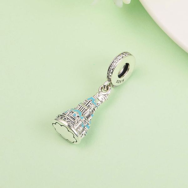 925 sterling silver hong kong land castle dangle bead fits european jewelry pandora style charm bracelets, Black
925 sterling silver hong kong land castle dangle bead fits european jewelry pandora style charm bracelets, Black