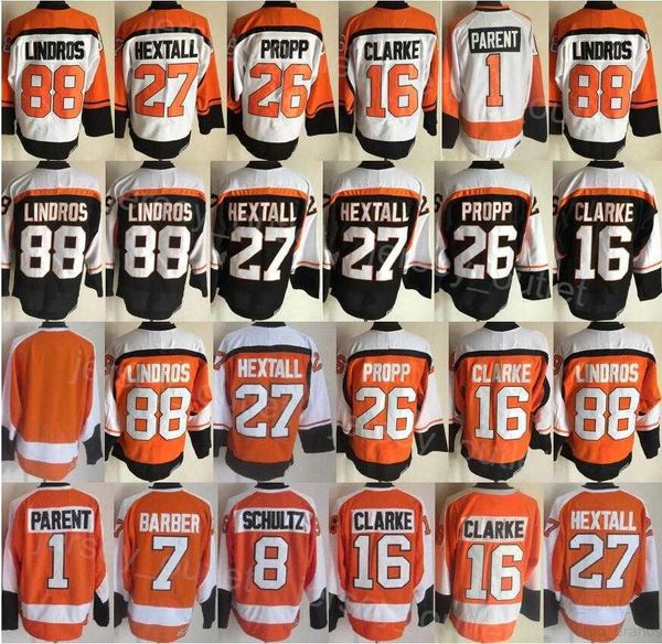 men retro hockey 88 eric lindros jersey vintage classic 16 bobby clarke 27 ron hextall 26 brian propp 1 bernie parent 7 bill barber 8 dave s, Black;red
men retro hockey 88 eric lindros jersey vintage classic 16 bobby clarke 27 ron hextall 26 brian propp 1 bernie parent 7 bill barber 8 dave s, Black;red