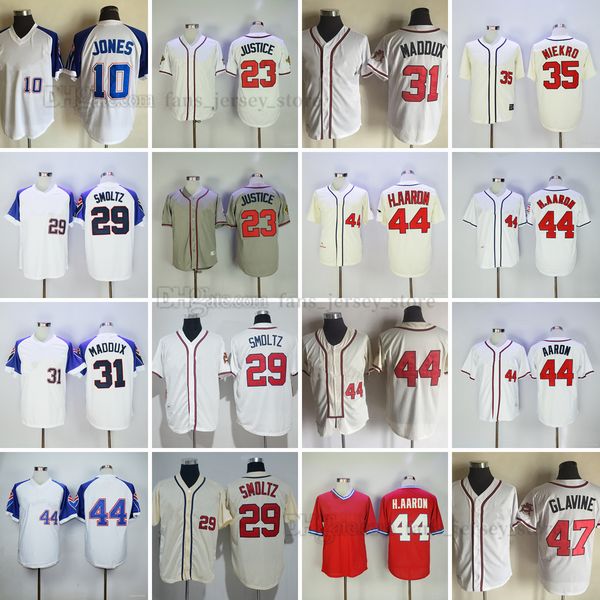 movie college mitchellness baseball wears jerseys stitched 35 phil niekro 44 hank aaron 47 tom glavine 10 jones 23 justice 29 smoltz 31 madd, Blue;black
movie college mitchellness baseball wears jerseys stitched 35 phil niekro 44 hank aaron 47 tom glavine 10 jones 23 justice 29 smoltz 31 madd, Blue;black