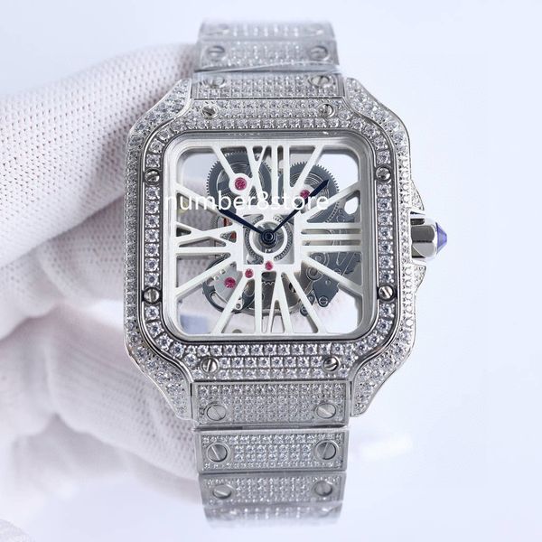 luxury large skeleton quartz mens watch square full diamonds watches stainless steel sapphire crystal water resistance, Slivery;brown
luxury large skeleton quartz mens watch square full diamonds watches stainless steel sapphire crystal water resistance, Slivery;brown
