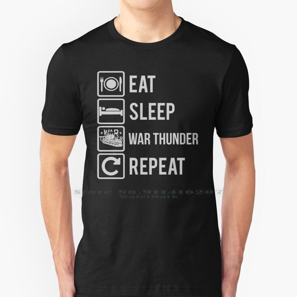 men s t shirts eat sleep war thunder repeat t shirt 100 pure cotton thunder wt for gamer gaming 230213, White;black
men s t shirts eat sleep war thunder repeat t shirt 100 pure cotton thunder wt for gamer gaming 230213, White;black