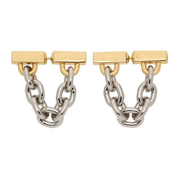 quality metal tassel chain front rear-wear earrings women's long light luxury cold style one style for dual-wear earrings, Silver
quality metal tassel chain front rear-wear earrings women's long light luxury cold style one style for dual-wear earrings, Silver