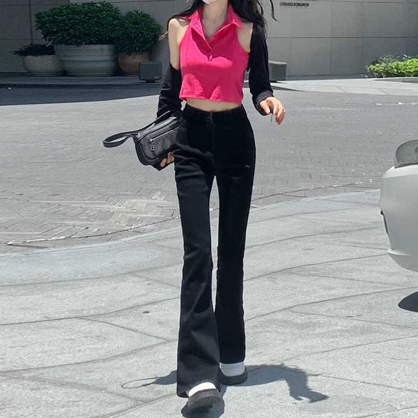 flared jeans black women's straight loose oversized fat mm high waist thin wide leg small pants, Blue
flared jeans black women's straight loose oversized fat mm high waist thin wide leg small pants, Blue