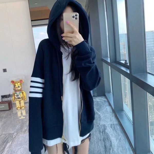 men's hoody tomh brown hoodie designer four-bar waffle zip jacket hooded sweater couple sweatshirt round neck fashion brand luxury leis, Black
men's hoody tomh brown hoodie designer four-bar waffle zip jacket hooded sweater couple sweatshirt round neck fashion brand luxury leis, Black