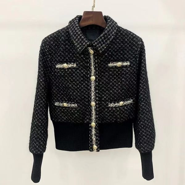 womens jackets elegant simple autumn winter mixed color tweed short jacket 230213, Black;brown
womens jackets elegant simple autumn winter mixed color tweed short jacket 230213, Black;brown
