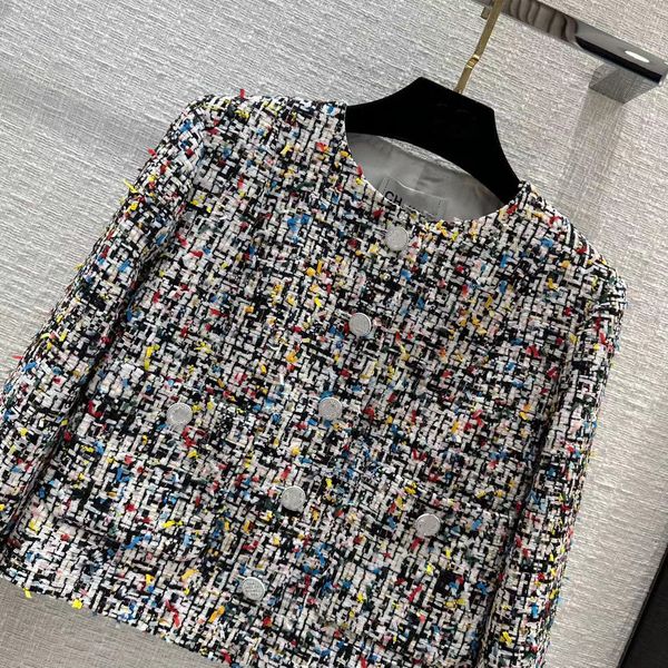 

2022 women vintage designer tweed blazer jacket coat female milan runway designer dress causal long sleeve tops clothing suit Q2