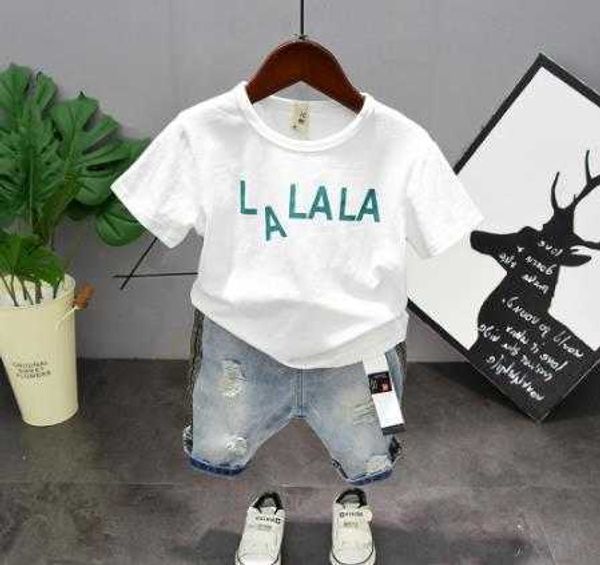 clothing sets children's sleeve casual fashion letter print short sleevehole jeans suit boy girls slim suit cute simple and comfortable, White
clothing sets children's sleeve casual fashion letter print short sleevehole jeans suit boy girls slim suit cute simple and comfortable, White