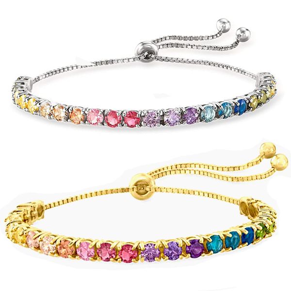 women's tennis bracelet luxury 2.4*4mm multicolor zircon bracelets for women wholesale adjustable jewelry, Golden;silver
women's tennis bracelet luxury 2.4*4mm multicolor zircon bracelets for women wholesale adjustable jewelry, Golden;silver