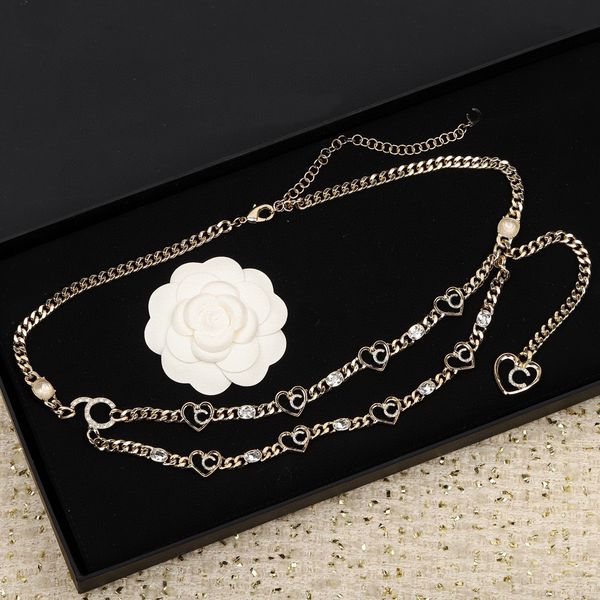 2023 luxury quality charm pendant necklace waist belt long chain with several heart shape design hollow have box stamp ps7550a, Golden
2023 luxury quality charm pendant necklace waist belt long chain with several heart shape design hollow have box stamp ps7550a, Golden