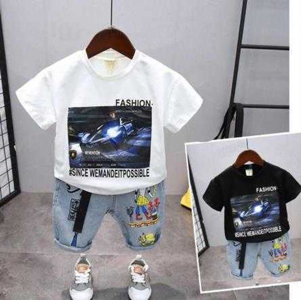 sets set young children's boy's clothing cotton shortsleeved cartoon printed denim shorts suit, White
sets set young children's boy's clothing cotton shortsleeved cartoon printed denim shorts suit, White
