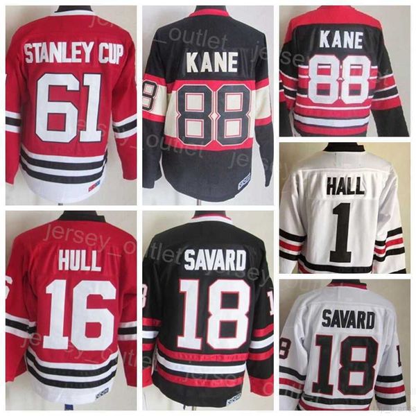 men retro hockey 1 glenn hall jersey vintage classic 16 brett hull 18 denis savard 61 stanley cup 88 patrick kane embroidery and sewing team, Black;red
men retro hockey 1 glenn hall jersey vintage classic 16 brett hull 18 denis savard 61 stanley cup 88 patrick kane embroidery and sewing team, Black;red