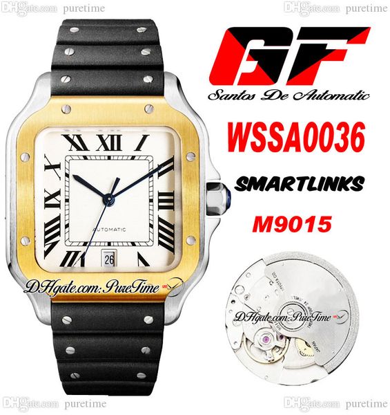 gf v2 wssa003 miyota 9015 automatic mens watch two tone 18k yellow gold white dial roman markers black rubber super edition puretime 05e5, Slivery;brown
gf v2 wssa003 miyota 9015 automatic mens watch two tone 18k yellow gold white dial roman markers black rubber super edition puretime 05e5, Slivery;brown