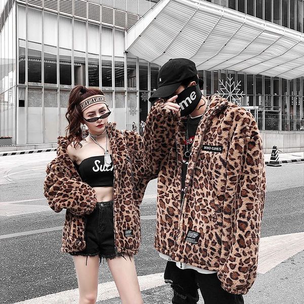 women's jackets winter thick leopard jacket zipper hoodies hooded coat fashion causal street outerwear loose windbreaker clothing male, Black;brown
women's jackets winter thick leopard jacket zipper hoodies hooded coat fashion causal street outerwear loose windbreaker clothing male, Black;brown