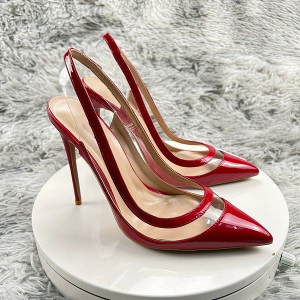pvc pointy toe high heels sandals summer clear shoes for women slip on slingbacks fashion red bottoms stiletto wedding shoe outwear party re, Black
pvc pointy toe high heels sandals summer clear shoes for women slip on slingbacks fashion red bottoms stiletto wedding shoe outwear party re, Black