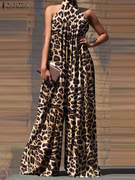 womens jumpsuits rompers summer wide leg playsuit zanzea leopard printed maxi romper fashion casual holiday overall women party sleeveless j, Black;white
womens jumpsuits rompers summer wide leg playsuit zanzea leopard printed maxi romper fashion casual holiday overall women party sleeveless j, Black;white