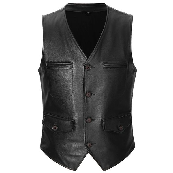 men's vests arrival for men slim fit mens cowhide vest male waistcoat casual business genuine leather sleeveless jacket 230213, Black;white
men's vests arrival for men slim fit mens cowhide vest male waistcoat casual business genuine leather sleeveless jacket 230213, Black;white