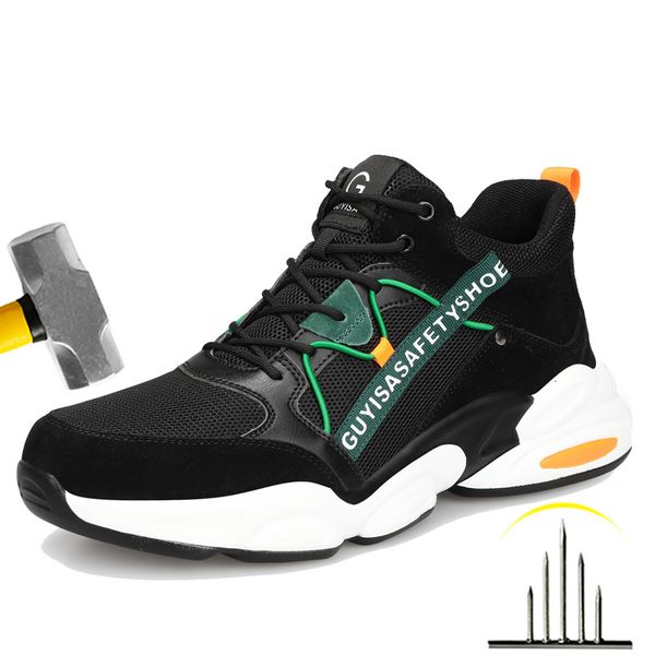 dress shoes male breathable mesh safety men light sneaker indestructible steel toe soft anti piercing work boots 230213, Black
dress shoes male breathable mesh safety men light sneaker indestructible steel toe soft anti piercing work boots 230213, Black