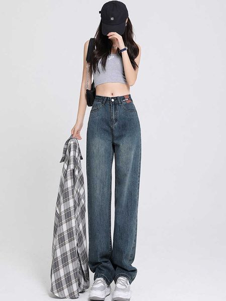 leg jeans wide women's spring thin high waist slim straight loose small lengthened drop floor pants, Blue
leg jeans wide women's spring thin high waist slim straight loose small lengthened drop floor pants, Blue