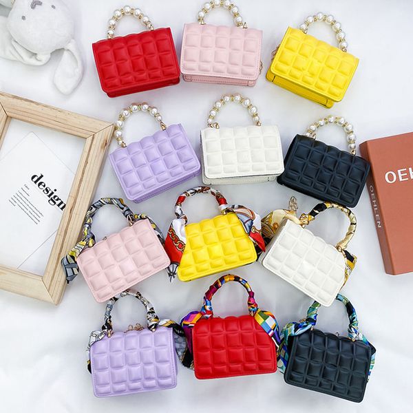 kids handbags silk scarf pearl chain portable children cross - slung mini square bag accessory bag for girls, Black
kids handbags silk scarf pearl chain portable children cross - slung mini square bag accessory bag for girls, Black