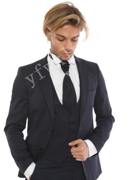 custom made men suits two buttons groom tuxedos peak lapel groomsmen wedding/prom/dinner man blazer jacket pants vest w871, Black;gray
custom made men suits two buttons groom tuxedos peak lapel groomsmen wedding/prom/dinner man blazer jacket pants vest w871, Black;gray