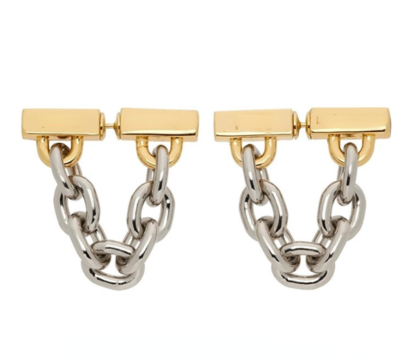 classic metal tassel chain front rear-wear earrings women's long light luxury cold style one style for dual-wear earrings, Silver
classic metal tassel chain front rear-wear earrings women's long light luxury cold style one style for dual-wear earrings, Silver