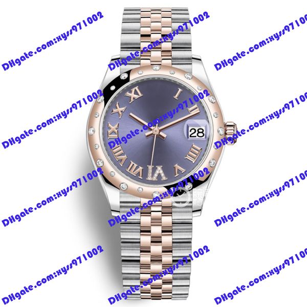 women's watch 2813 automatic mechanical 278341 31mm purple rome dial diamond watch designer wristwatch 18k rose gold stainless steel sa, Slivery;brown
women's watch 2813 automatic mechanical 278341 31mm purple rome dial diamond watch designer wristwatch 18k rose gold stainless steel sa, Slivery;brown