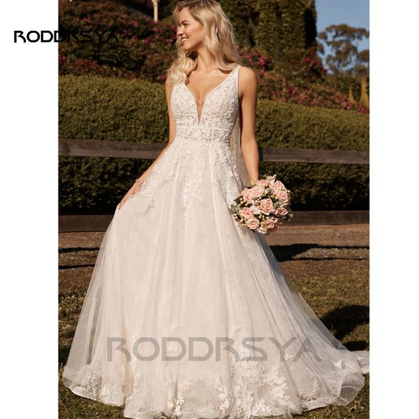 party dresses roddrsya boho wedding for women 2023 elegant appliques lace v neck backless bridal gowns with button vestidos de novia 230213, White;black
party dresses roddrsya boho wedding for women 2023 elegant appliques lace v neck backless bridal gowns with button vestidos de novia 230213, White;black