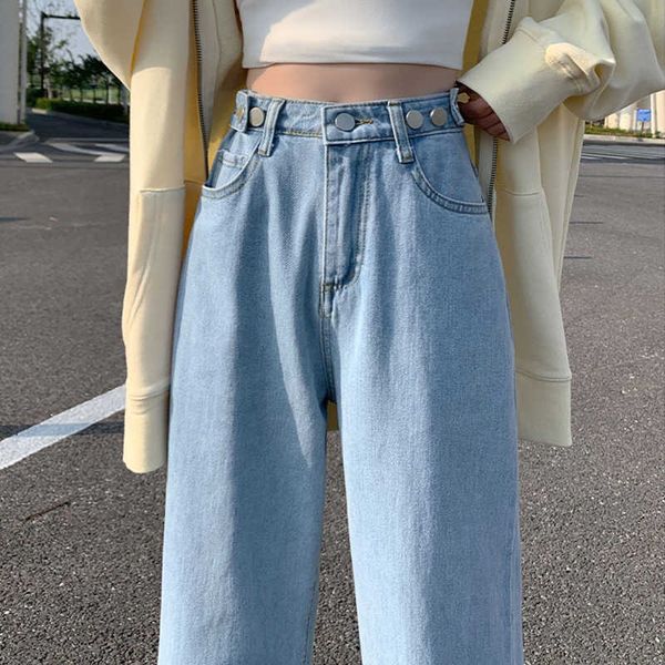 jeans wide leg women's mop pants loose and small 2023 new spring clothes high waist straight tube black and autumn, Blue
jeans wide leg women's mop pants loose and small 2023 new spring clothes high waist straight tube black and autumn, Blue