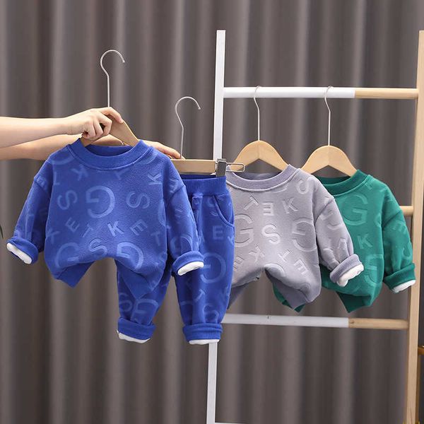 clothing sets autumn and winter new baby letter long sleeve suit children's fleece sweater trousers twopiece simple casual sportswear, White
clothing sets autumn and winter new baby letter long sleeve suit children's fleece sweater trousers twopiece simple casual sportswear, White