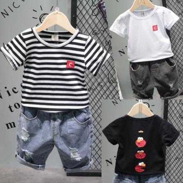 sets suit cotton cartoon printing tshirt denim hole shorts fashion loose summer children's boy clothing, White
sets suit cotton cartoon printing tshirt denim hole shorts fashion loose summer children's boy clothing, White