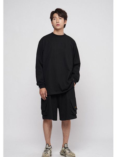 men's fashion long sleeve t-shirt spring solid color round neck pullover, White;black
men's fashion long sleeve t-shirt spring solid color round neck pullover, White;black