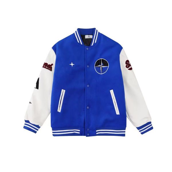 2022 autumn new classic jacket embroidery leather cotton logo embroidery green black gradient stitching baseball uniform men's jackets, Black;brown
2022 autumn new classic jacket embroidery leather cotton logo embroidery green black gradient stitching baseball uniform men's jackets, Black;brown