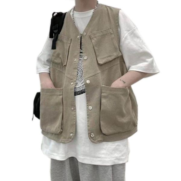 men's vests korean men cargo mens fashion tooling hip hop sleeveless jacket loose casual multipocket outdoors spring 230213, Black;white
men's vests korean men cargo mens fashion tooling hip hop sleeveless jacket loose casual multipocket outdoors spring 230213, Black;white