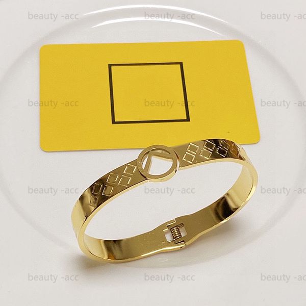 gold bangle refined steel bracelet gold hard bracelets simple f cuffs designer for women mens wristlet fashion charm jewlery with box earrin, Black
gold bangle refined steel bracelet gold hard bracelets simple f cuffs designer for women mens wristlet fashion charm jewlery with box earrin, Black